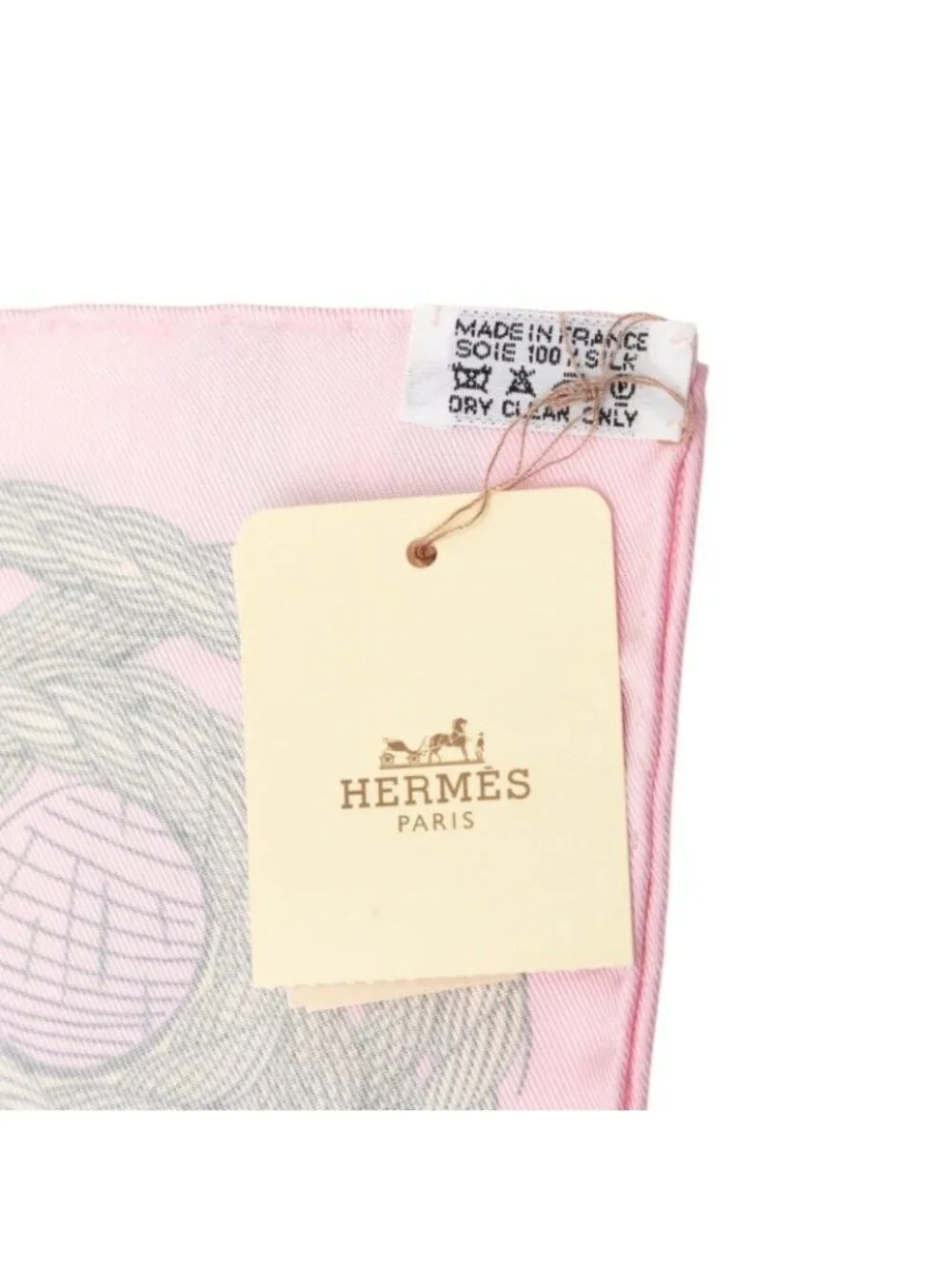 Hermes Carre 90 Cheval de Mer Sea Horse Scarf Pink Silk